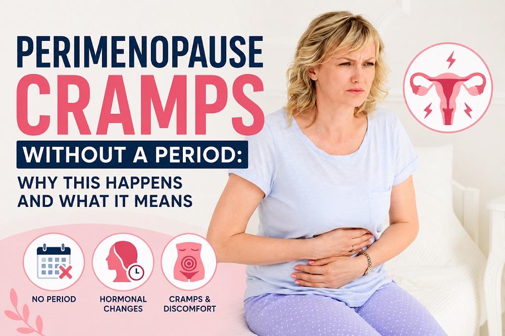 Perimenopause Cramps Without a Period: Why This Happens and What It Means